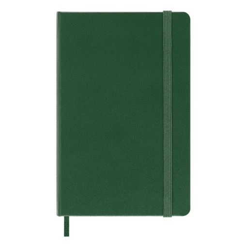 Caderno A6 pautado capa dura MOLESKINE Classic verde myrtle com elástico
