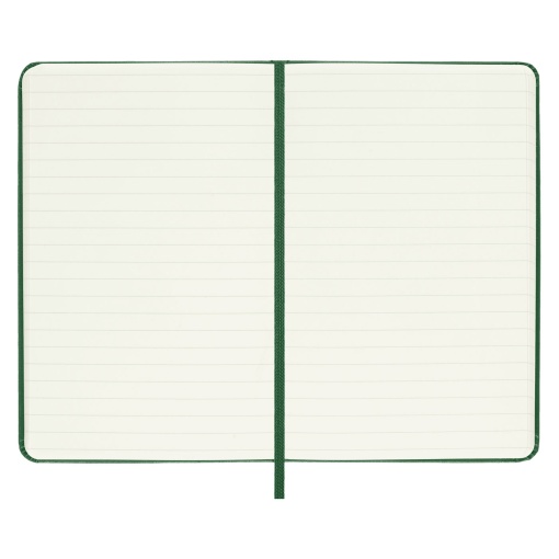 Caderno A6 pautado capa dura MOLESKINE Classic verde myrtle com elástico
