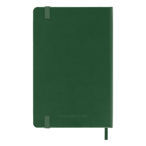 Caderno A6 pautado capa dura MOLESKINE Classic verde myrtle com elástico