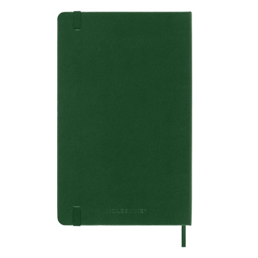 Caderno A5 liso capa dura MOLESKINE Classic verde myrtle com elástico