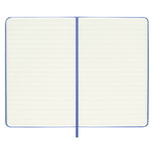 Caderno A6 pautado capa dura MOLESKINE Classic azul hydrangea com elástico
