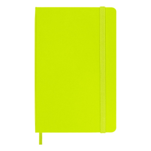 Caderno A6 pautado capa dura MOLESKINE Classic verde lemon com elástico
