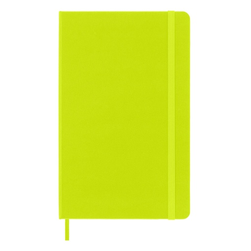 Caderno A5 liso capa dura MOLESKINE Classic verde lemon com elástico