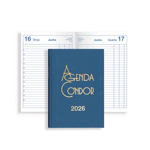 Agenda diária A5 2026 FIRMO Condor azul
