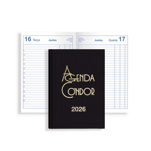 Agenda diária A5 2026 FIRMO Condor preto