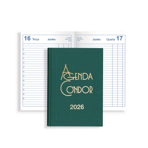Agenda diária A5 2026 FIRMO Condor verde