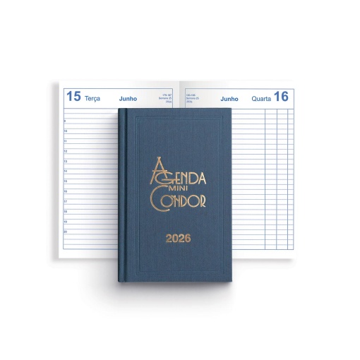 Agenda diária A6 2026 FIRMO Mini Condor azul