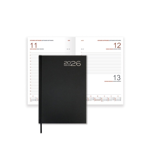 Agenda diária A5 2026 FIRMO Orion preta