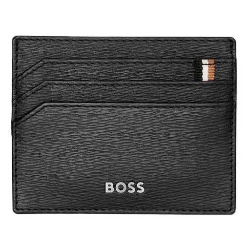 Porta-cartões em pele Hugo Boss Iconic preto