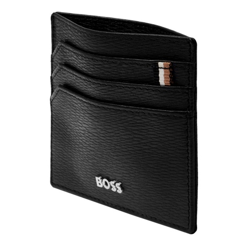 Porta-cartões em pele Hugo Boss Iconic preto