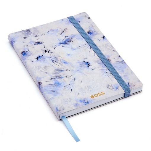 Caderno A5 pautado HUGO BOSS Tie-Dye Flower 96 folhas 80g violeta com elástico