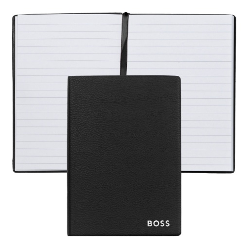 Hugo Boss Essential Storyline A6 lined notebook, 80 sheets, 80gsm, black.