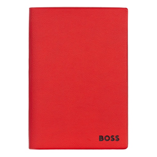 Caderno A6 pautado Hugo Boss Essential Storyline vermelho