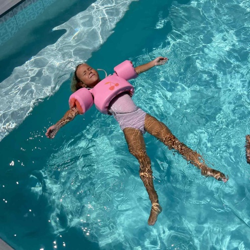 Colete flutuante cereja algodão-doce 4-6 anos SUNNYLIFE