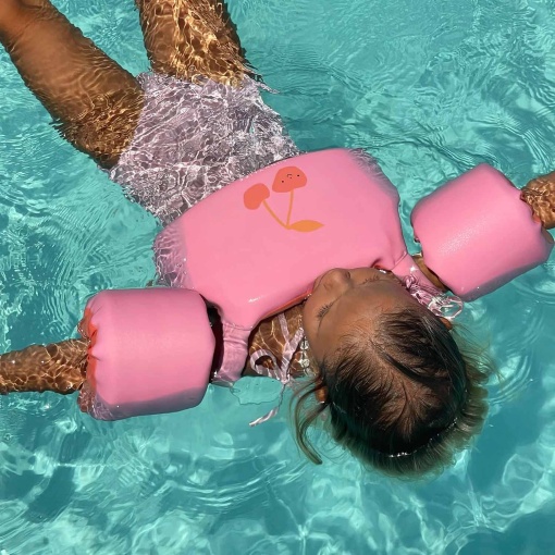 Colete flutuante cereja algodão-doce 4-6 anos SUNNYLIFE