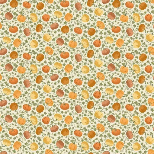 Tecido MAKOWER Hello Autumn Pumpkin Spice Cream 1x1,12m