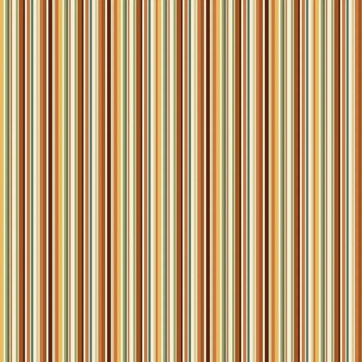 Tecido MAKOWER Hello Autumn Cinnamon Stripe Multi 1x1,12m