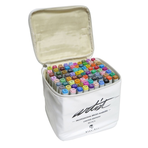 Marcador de Álcool ARTIST BY ALEX BOG 2 pontas 80 cores