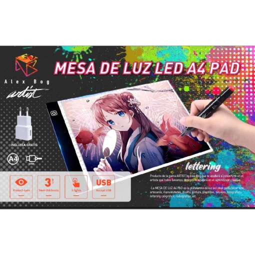 Mesa de luz LED A4 Pad Artist by Alex Bog