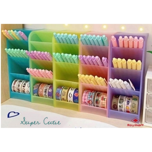 Organizador de secretária 4 divisórias 20x9cm Alex Bog sortido