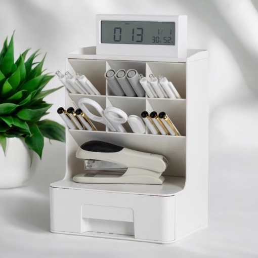 Organizador de secretária 18x14x24cm branco Alex Bog