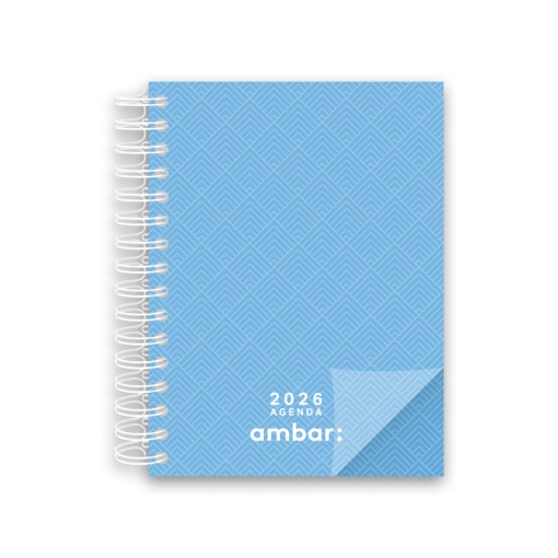 Agenda semanal A7 2026 espiral AMBAR Look sortido