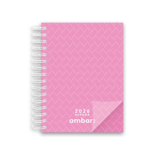 Agenda semanal A7 2026 espiral AMBAR Look sortido