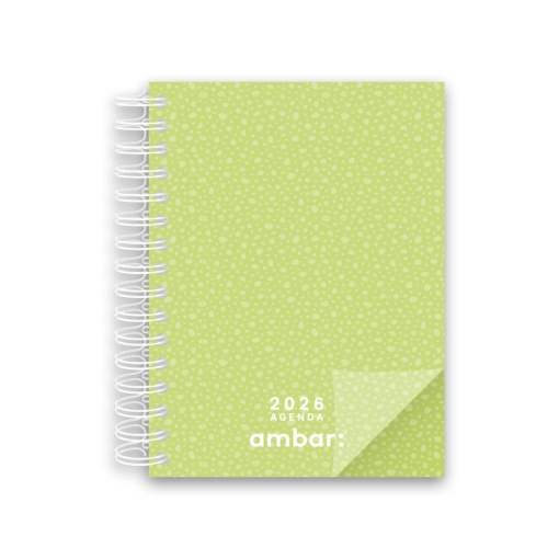 Agenda semanal A7 2026 espiral AMBAR Look sortido