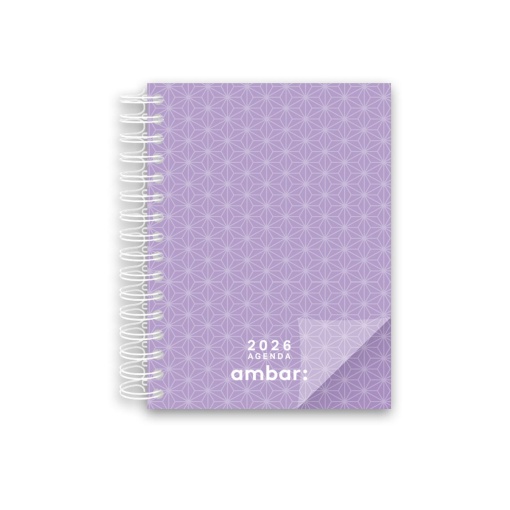Agenda semanal A7 2026 espiral AMBAR Look sortido