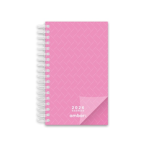 Agenda semanal A6 2026 espiral AMBAR Look sortido