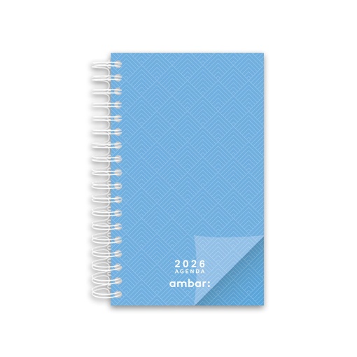 Agenda semanal A6 2026 espiral AMBAR Look sortido