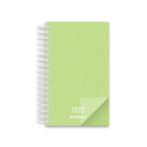 Agenda semanal A6 2026 espiral AMBAR Look sortido