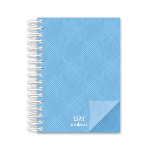 Agenda diária A5 2026 espiral AMBAR Look sortido