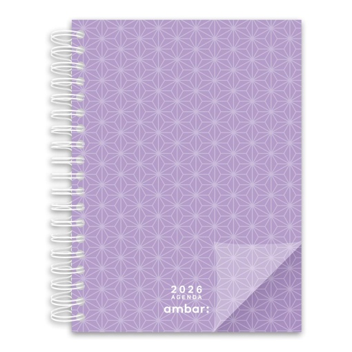 Agenda semanal A4 2026 espiral AMBAR Look sortido