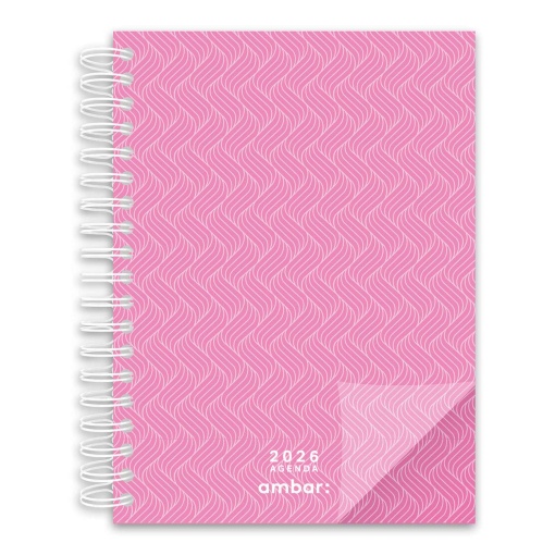 Agenda semanal A4 2026 espiral AMBAR Look sortido