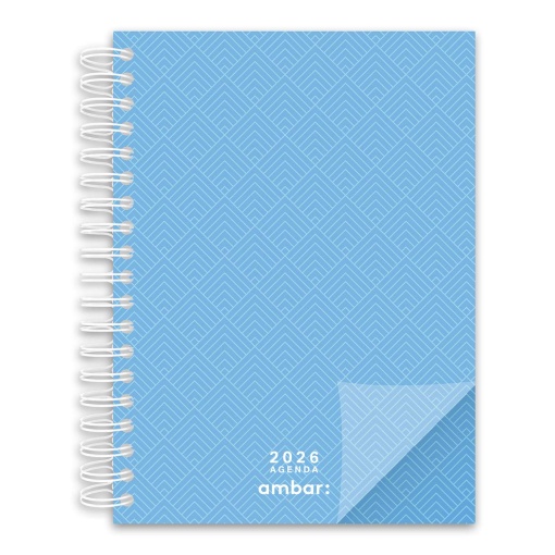Agenda semanal A4 2026 espiral AMBAR Look sortido