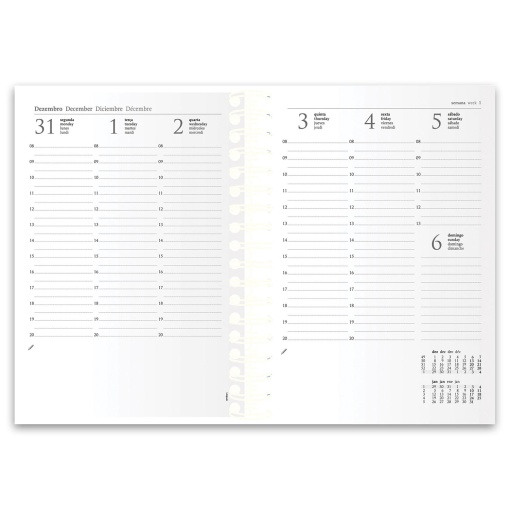 Agenda semanal A4 2026 espiral AMBAR Look sortido