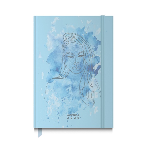 Agenda diária A5 2026 AMBAR Twenties com elástico sortido