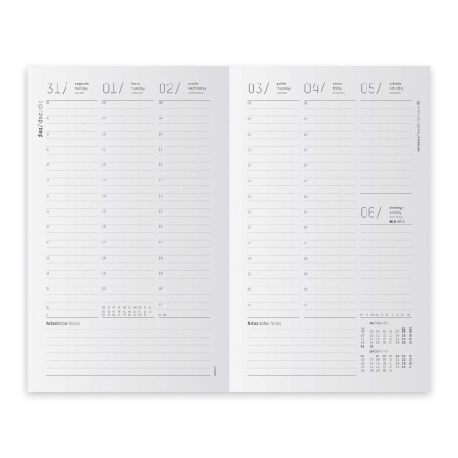 Agenda semanal A5 2026 aMBAR Charm com elástico sortido