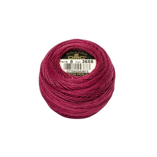 Linha de bordar DMC perlé 116A 8mmx80m 10g roxo 3685