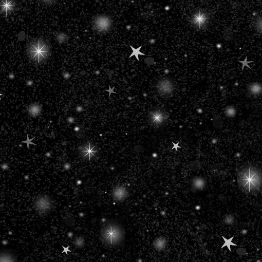 Tecido HILOGAR Believe estrelinhas preto 1x1,10m