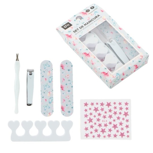Conjunto de manicure D'CASA borboletas 6 peças