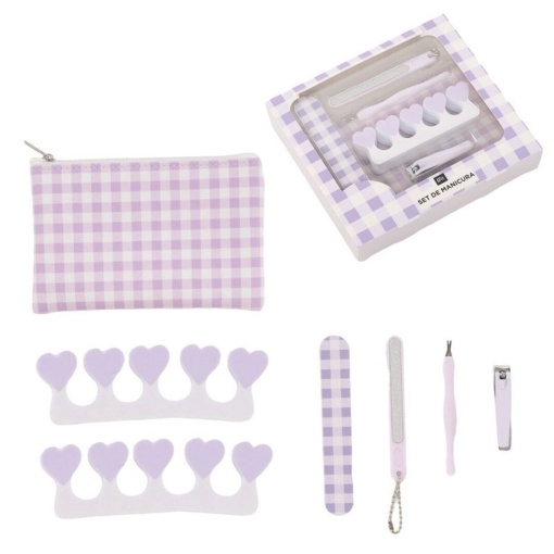 Conjunto de manicure D'CASA happy day 8 peças