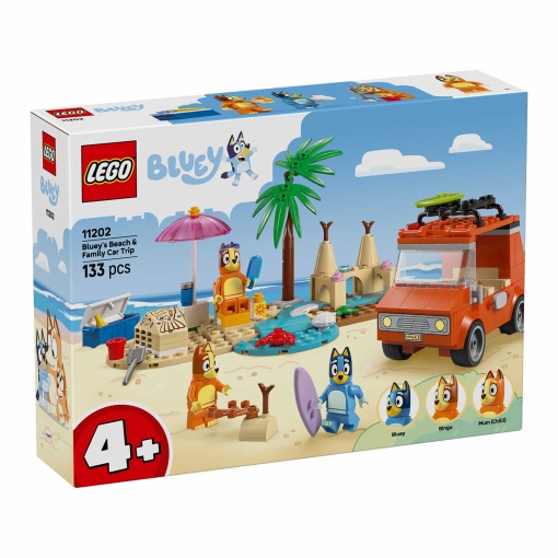LEGO Bluey viagem de carro à praia com a Bluey e a família 11202