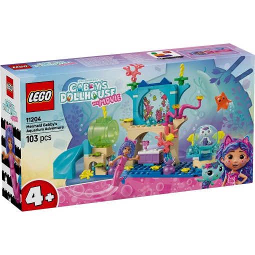 LEGO Gabby's Dollhouse aventura no aquário da Gabby sereia 11204