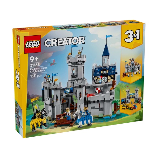 LEGO Creator 3-In-1 castelo medieval com cavaleiro e cavalo 31168