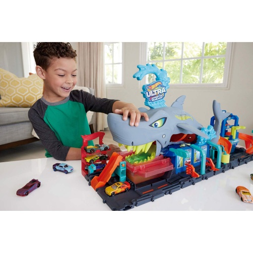HOT WHEELS pista túnel de lavagem do tubarão MATTEL