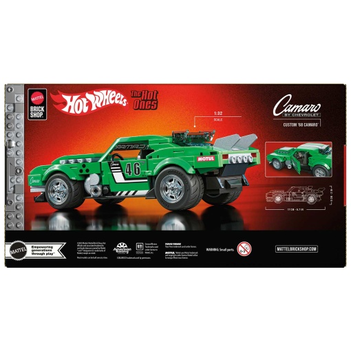HOT WHEELS Speed Custom '68 Camaro 289 peças Mattel Brick Shop