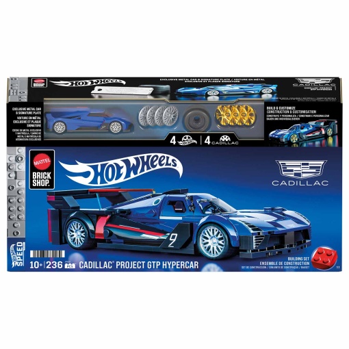 HOT WHEELS Speed Cadillac Project GTP Hypercar 236 peças Mattel Brick Shop