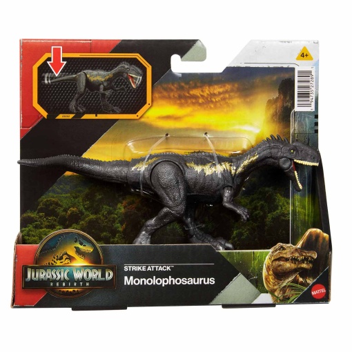 JURASSIC WORLD ataque feroz Monolophosaurus 18cm MATTEL